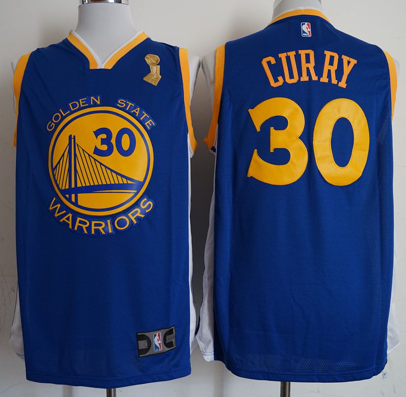 Men Golden State Warriors 30 Gurry Blue Champion Game Nike NBA Jerseys